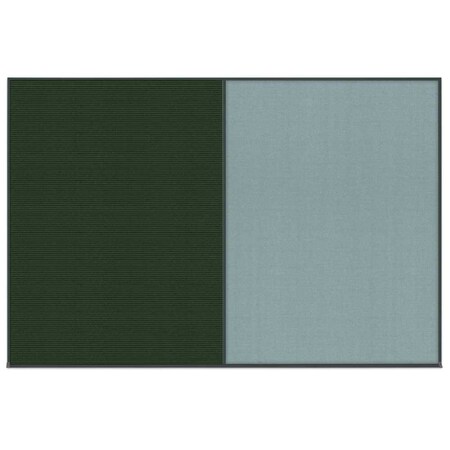 United Visual Products Enclosed Corkboard, 1 Door, 60"x36", 4" Fra UV3403-BLACK-CORK